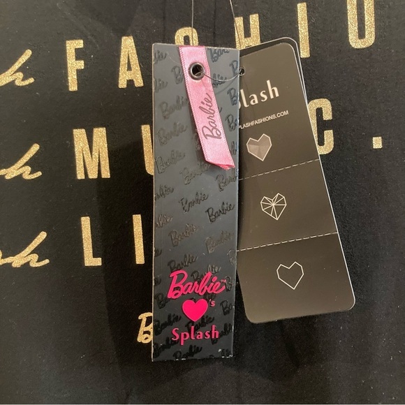 BARBIE SPLASH Sz 12 High Low Jersey Knit Short Sleeve T-shirt Dress New with Tag - Picture 2 of 9